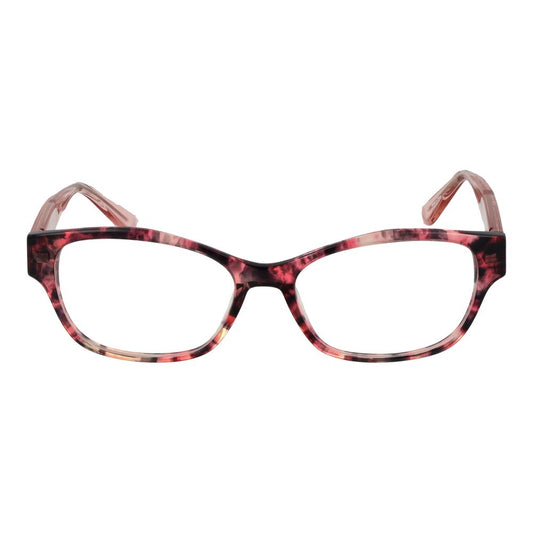 Marciano by Guess Pink Women Glasses Frame in rose acetate with full-rim cat eye style, size 53-16-140, includes branded case.