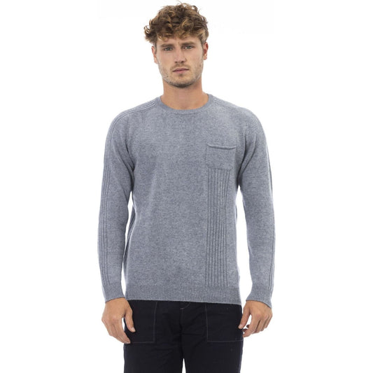 Alpha Studio Sweaters Sweaters Alpha Studio Light Slate Gray