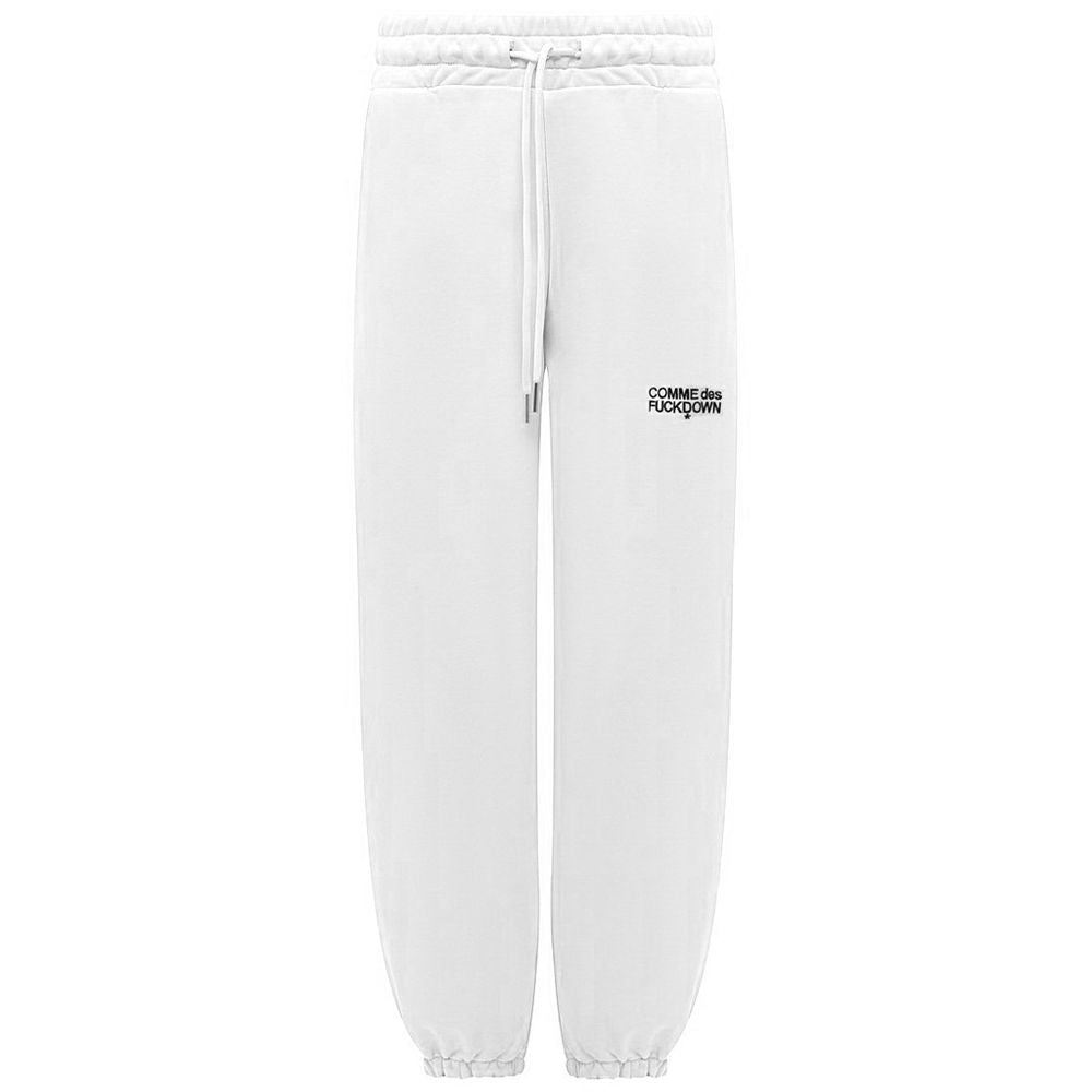 Comme Des Fuckdown White Cotton Women Sweatpant