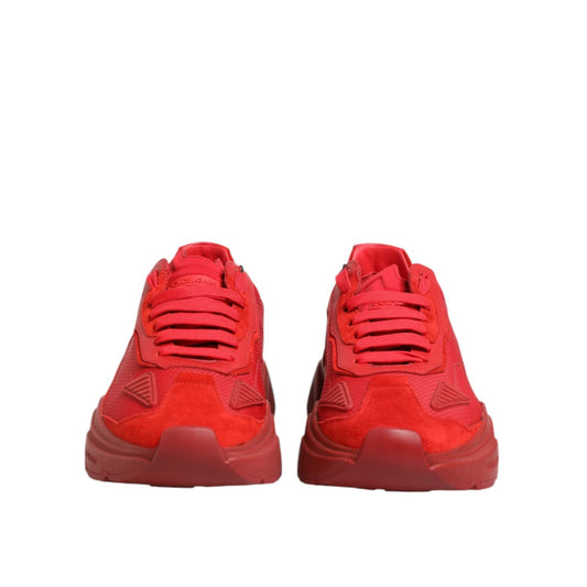 Dolce & Gabbana Red Leather Daymaster Low Top Sneakers Shoes MV7614-44
