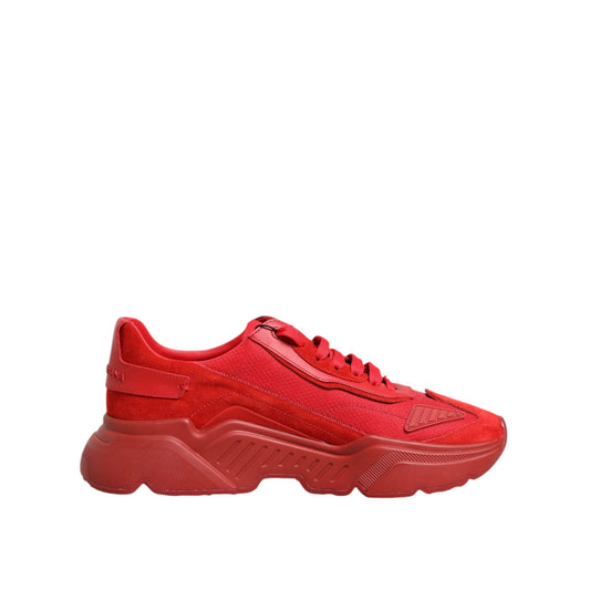 Dolce & Gabbana Red Leather Daymaster Low Top Sneakers Shoes MV7614-44