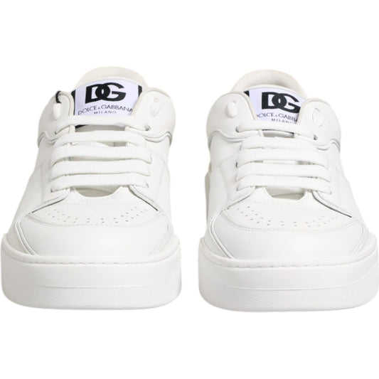 Dolce & Gabbana White Miami Leather Low Top Sneakers Shoes MV6121-40