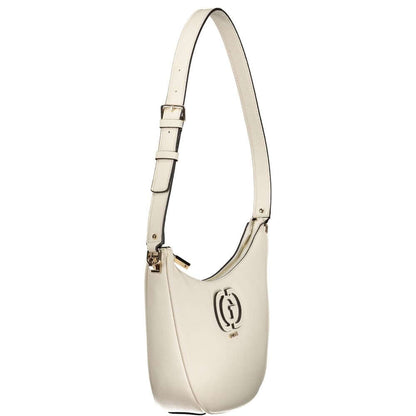 Guess Jeans White Polyethylene Women Handbag with adjustable strap and logo, showcasing elegant design and functionality.