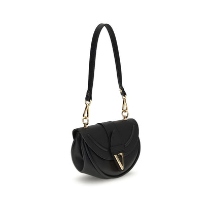 Versace Black Calf Leather Bos Taurus Shoulder Bag