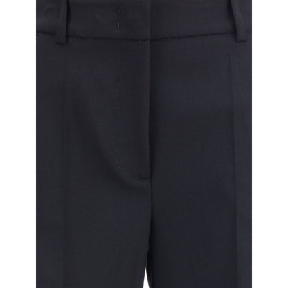 P.A.R.O.S.H. Black Fleece Wool Casual Pants