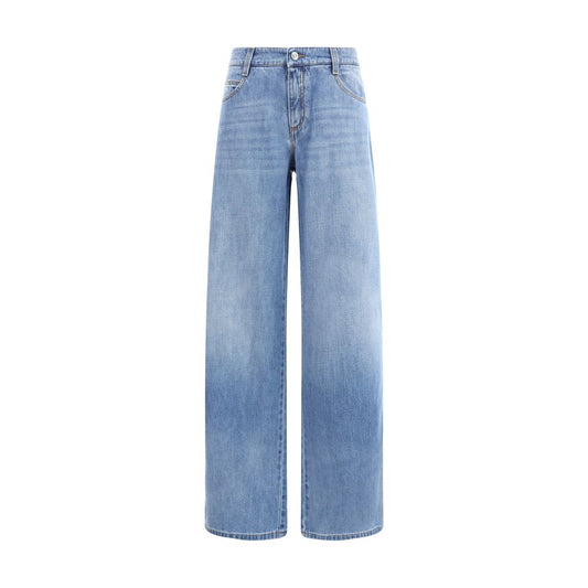 Ermanno Scervino Blue Cotton Relaxed Fit Jeans