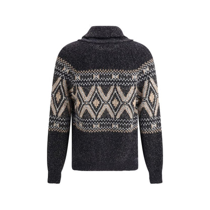 Brunello Cucinelli Black Fleece Wool Sweatshirt