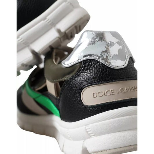 Dolce & Gabbana Sneakers Multicolor Leather Suede Shoes MV5576-39