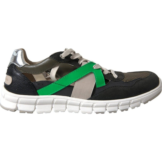 Dolce & Gabbana Sneakers Multicolor Leather Suede Shoes MV5576-39