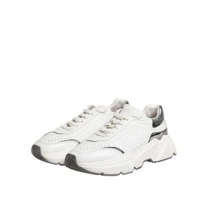 Dolce & Gabbana White Daymaster Leather Low Top Sneakers Shoes