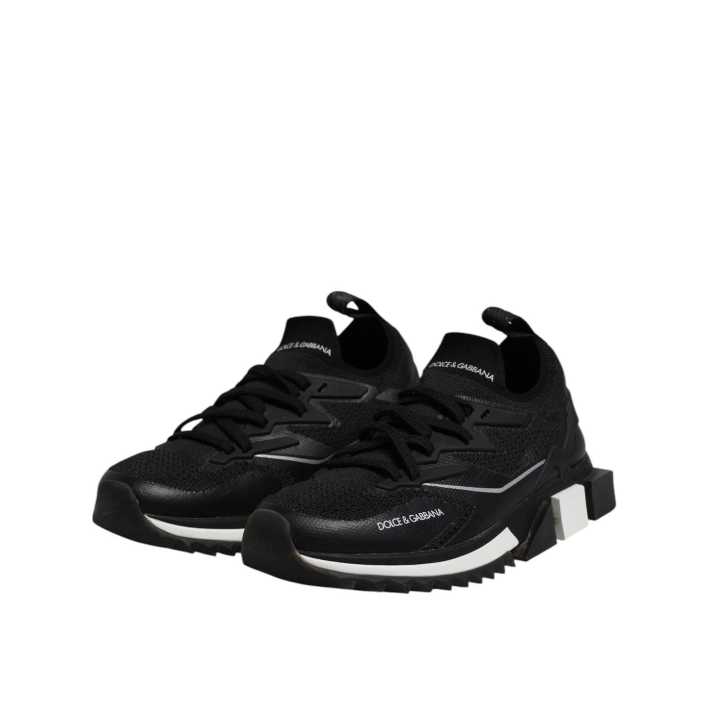 Dolce & Gabbana Black SORRENTO Lace Up Men Sneakers Shoes