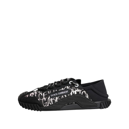 Dolce & Gabbana Black White NS1 Lace Up Low Top Sneakers Shoes