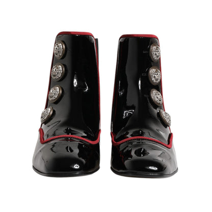 Dolce & Gabbana Black Jackie Buttoned Chelsea Boots Shoes