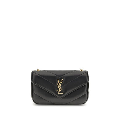 Saint Laurent Black Lamb Ovis Aries Aries Shoulder Bag