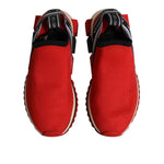 Dolce & Gabbana Red Sorrento Slip On Low Top Sneakers Shoes LA12685-36