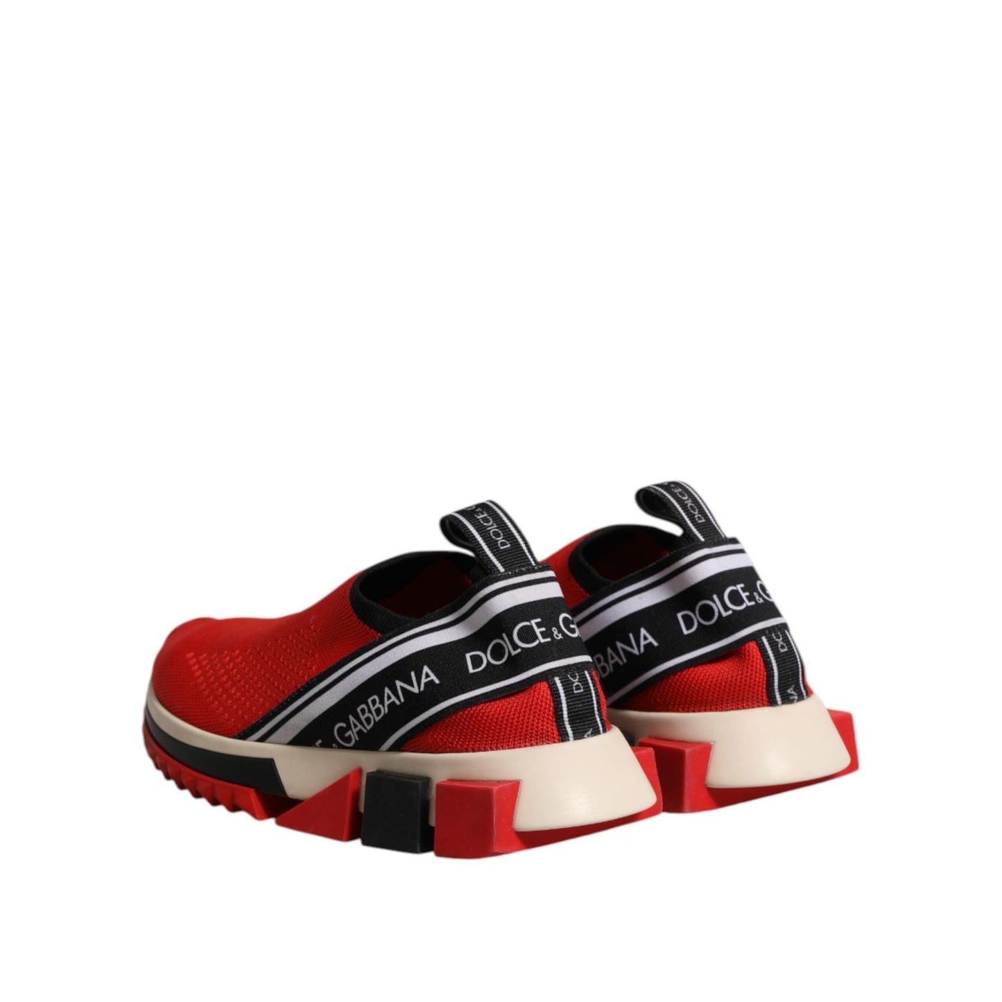 Dolce & Gabbana Red Sorrento Slip On Low Top Sneakers Shoes LA12685-36