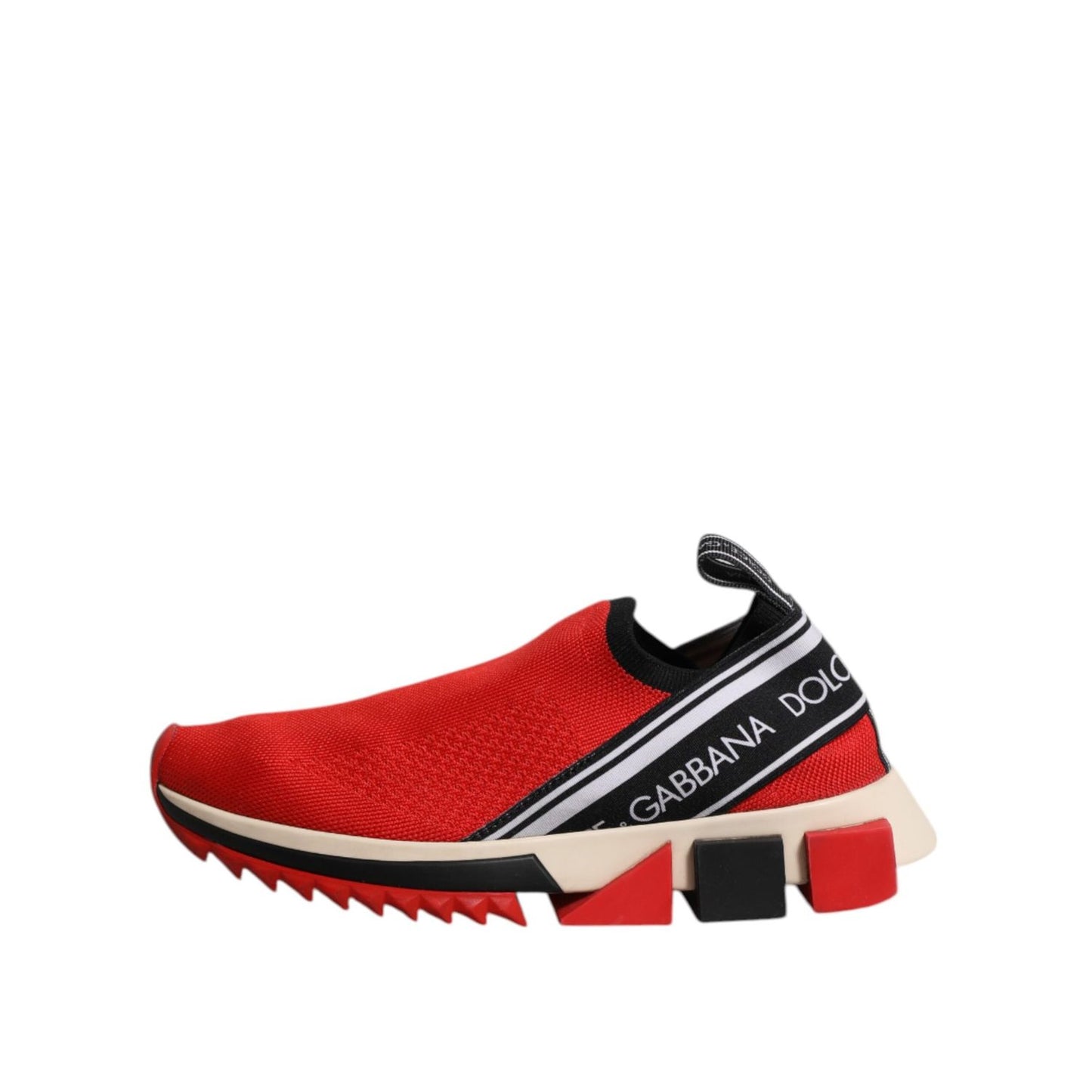 Dolce & Gabbana Red Sorrento Slip On Low Top Sneakers Shoes LA12685-36