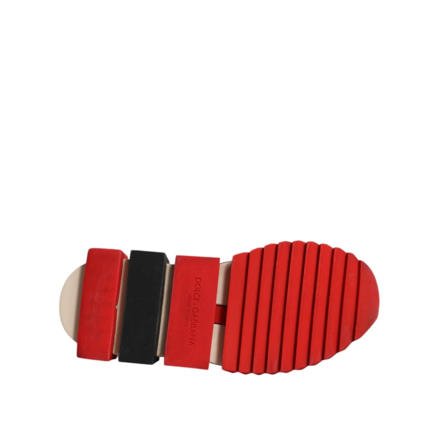 Dolce & Gabbana Red Sorrento Slip On Low Top Sneakers Shoes LA12685-36