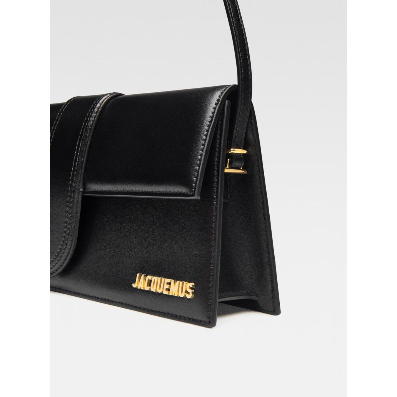 Jacquemus Black  leather Le Bambino Long bag