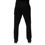 Dolce & Gabbana Black Stripes Viscose Skinny Dress Men Pants PAN76615-48