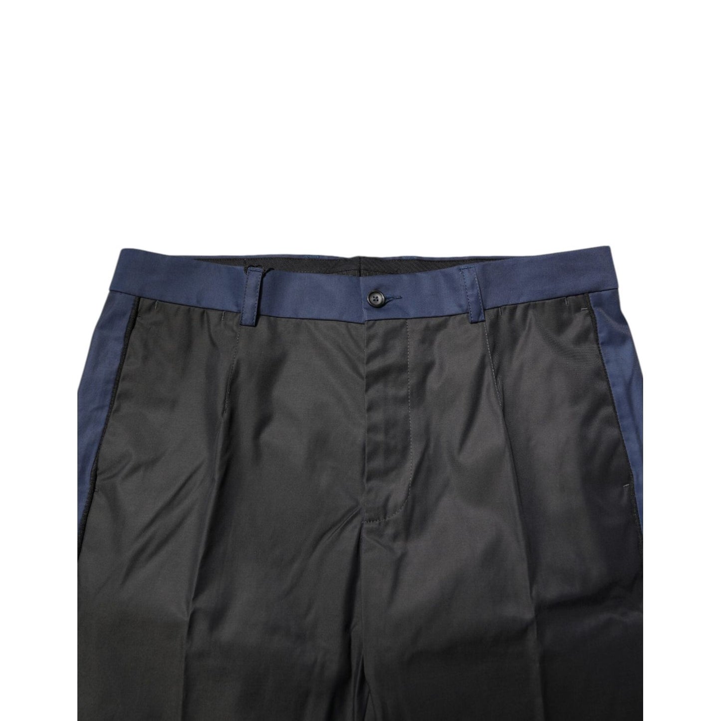 Dolce & Gabbana Gray Blue Cotton 3/4 Chinos Crop Trouser Pants