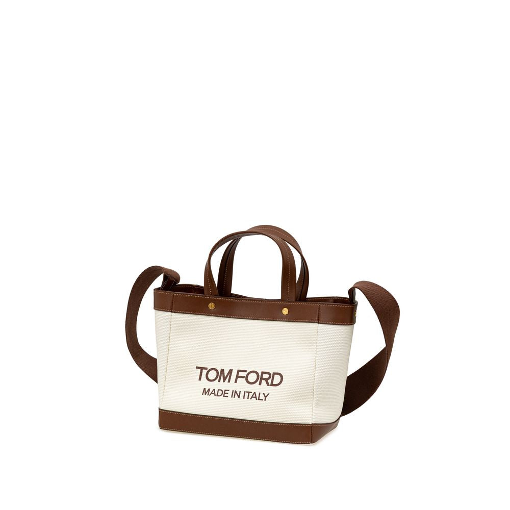 Tom Ford Beige Cotton Tote Bag TOFO-9330661
