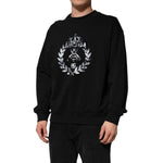 Dolce & Gabbana Black Cotton DG Logo Crew Sweatshirt Sweater TSH90785-54