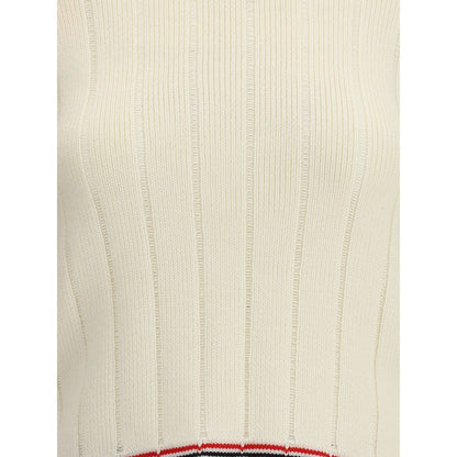 Thom Browne Cream Fleece Wool Sweatshirt