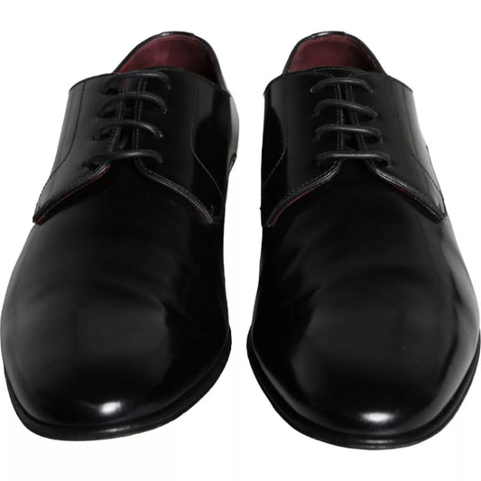 Dolce & Gabbana Black Calfskin Leather Derby Shoes MV5905-44
