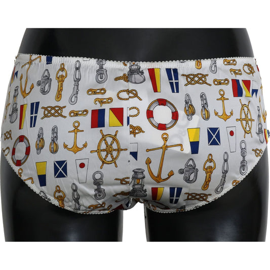 Dolce & Gabbana Chic Sailor Print Women Underwear Dolce & Gabbana Dark Gray
