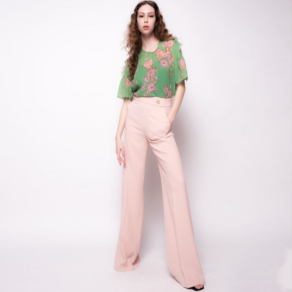 PINKO Ripe Pink Polyester Women's Trouser