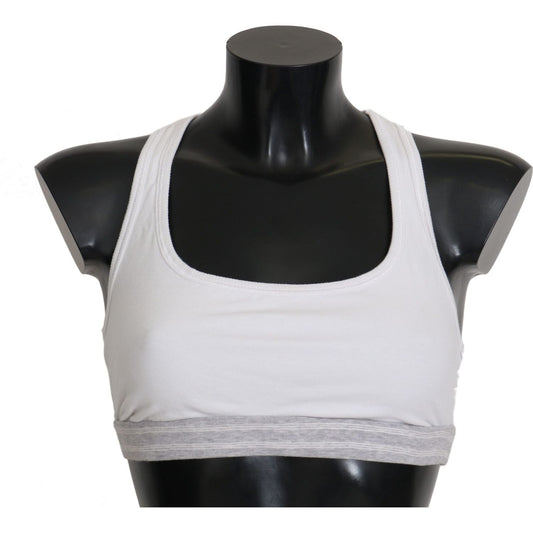 Dolce & Gabbana Elegant White Stretch Sport Bra Dolce & Gabbana Black