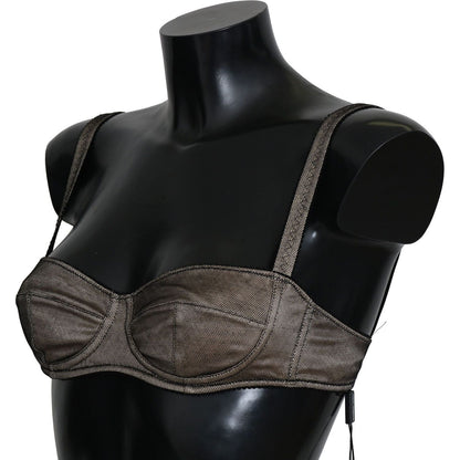 Dolce & Gabbana Brown Regg Balconcino Imbottito Bra Underwear