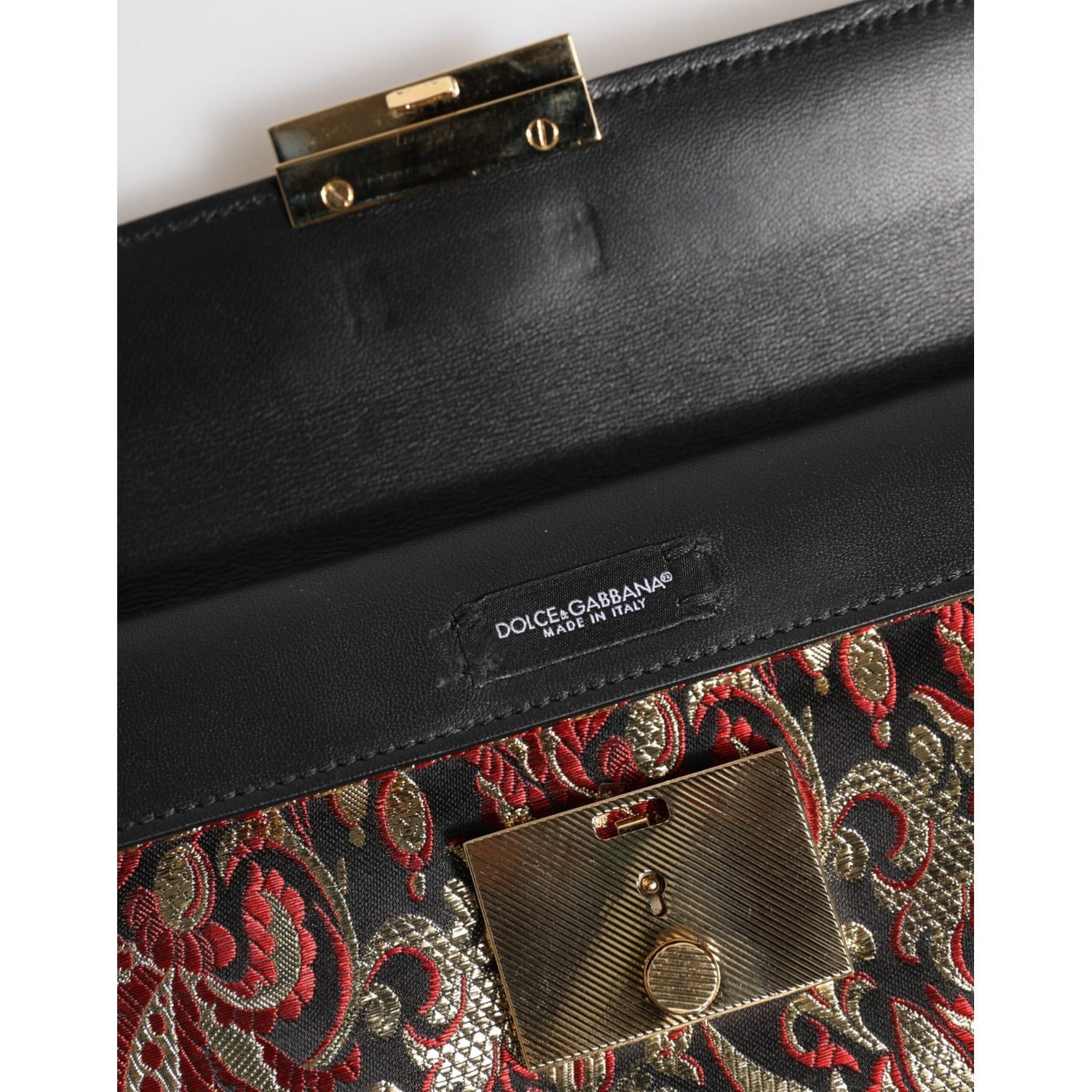 Dolce & Gabbana Multicolor Jacquard Floral Document Briefcase Bag