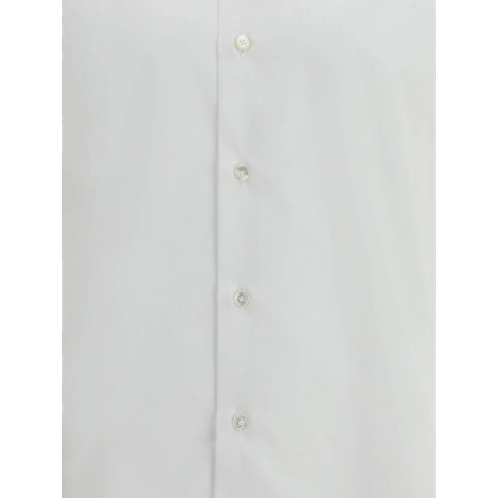 Finamore White Cotton Dress Shirt