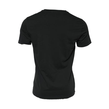 Dolce & Gabbana Black DG Crew Devotion Cotton Crew Neck T-shirt