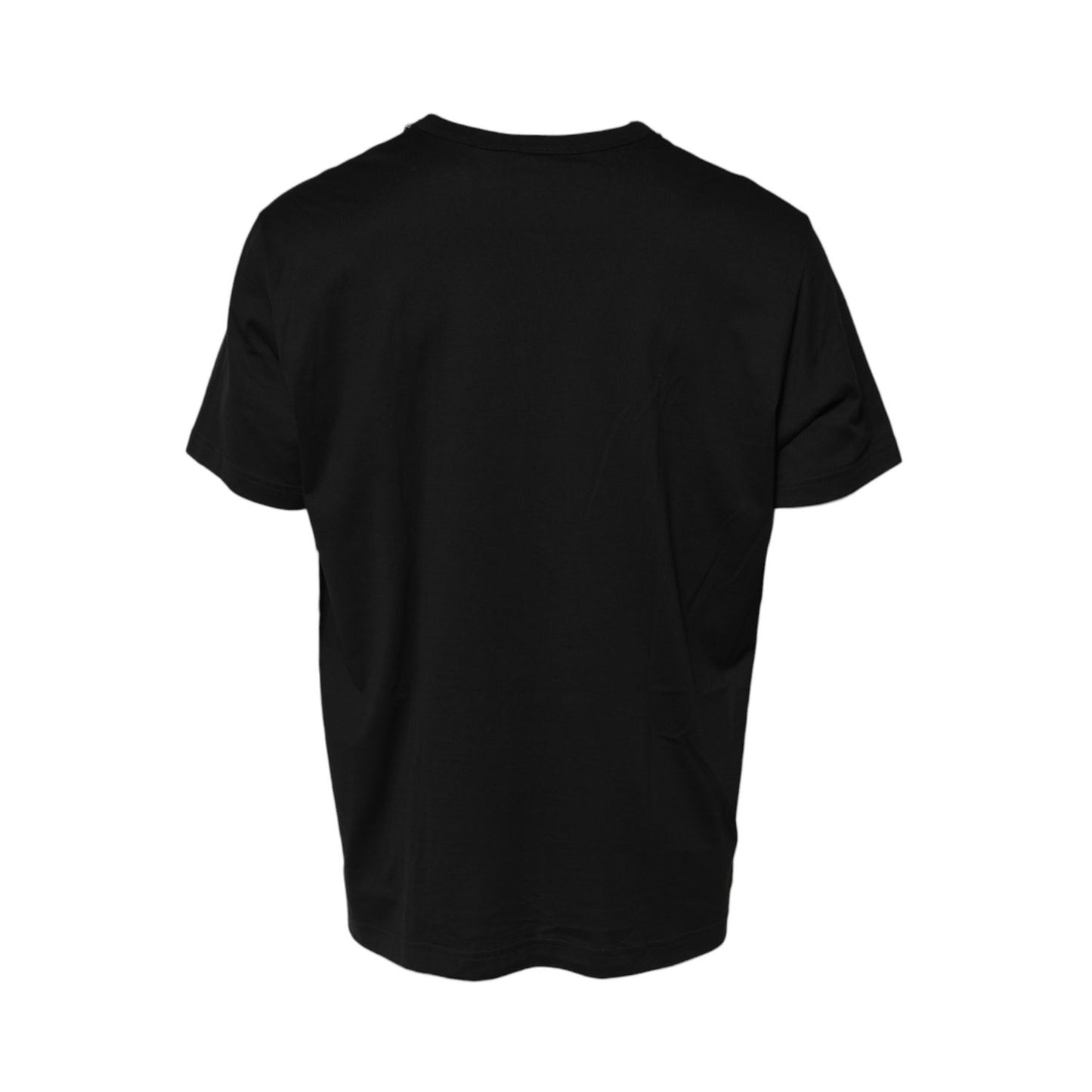 Dolce & Gabbana Black Chain Necklace Cotton Crewneck T-shirt