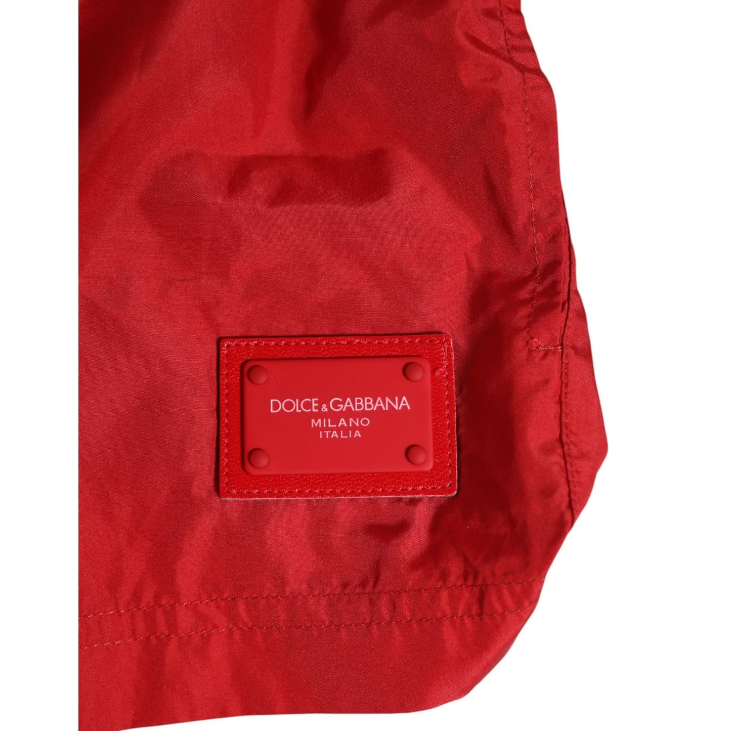 Dolce & Gabbana Red Drawstring Beachwear Shorts Swimwear BIK1875-7