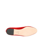 Dolce & Gabbana Red Velvet DG Heart Loafers Flats Shoes LA12821-36