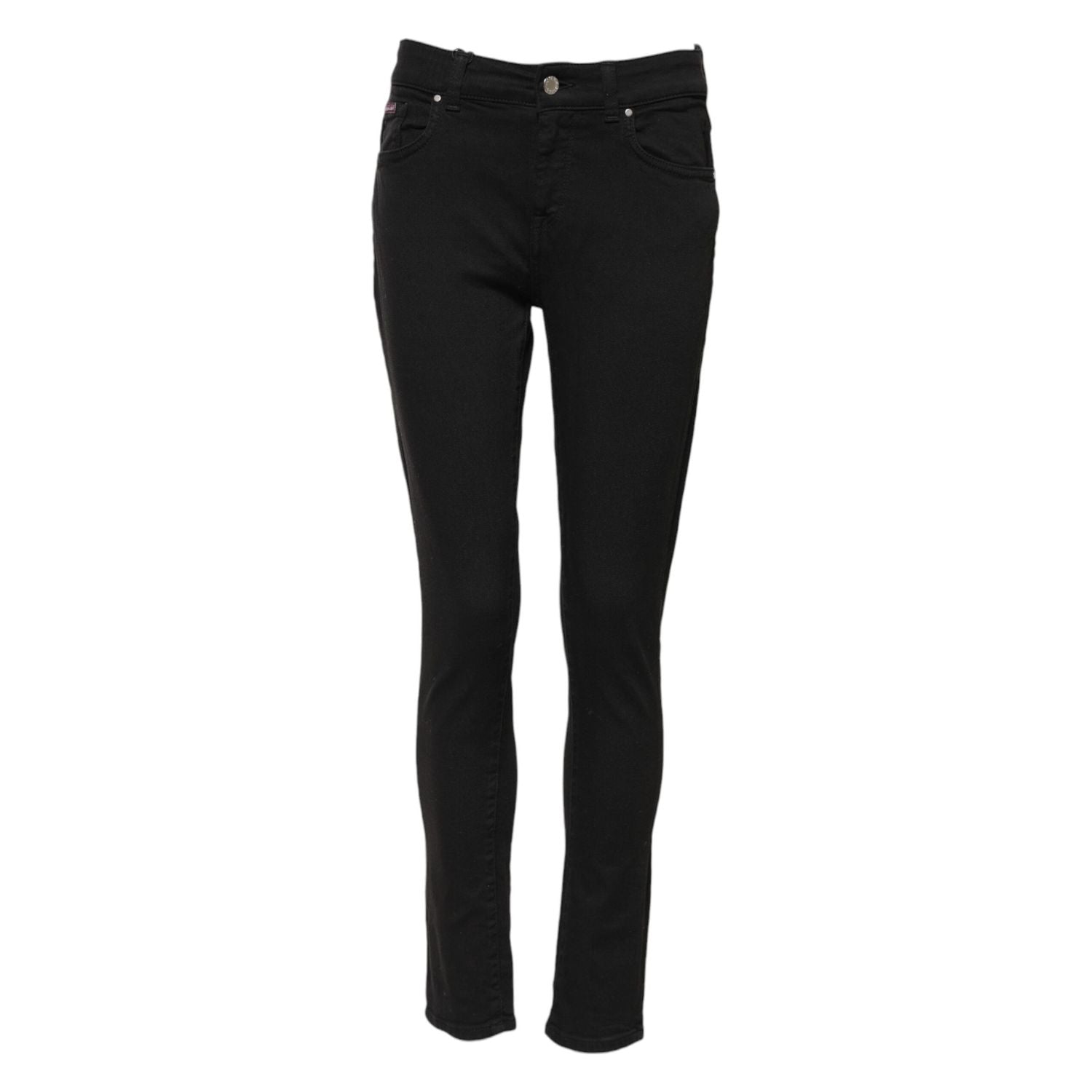 Dolce & Gabbana Black Cotton Skinny Mid Waist Denim Jeans