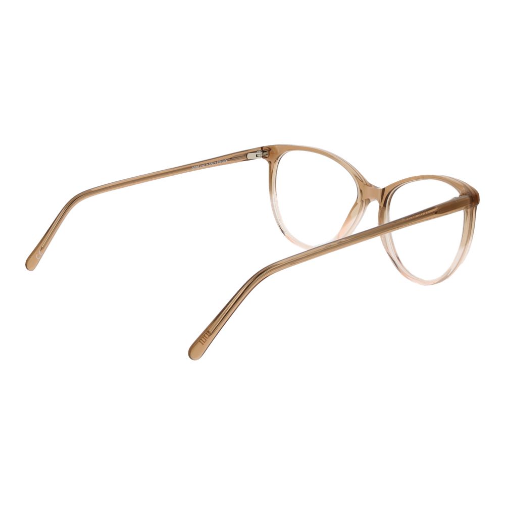 Andy Wolf Brown Unisex Glasses Frame in acetate, full-rim cat eye style with 55 mm lens width, includes branded case.