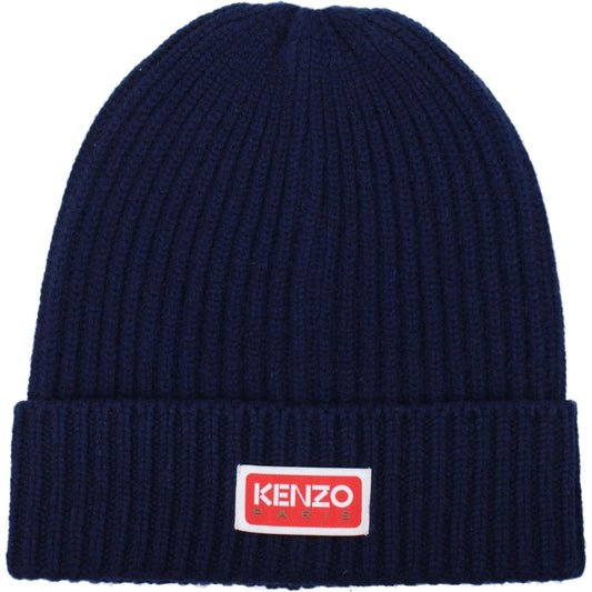 Kenzo Blue Wool Beanie KE-8547455238409-UNI