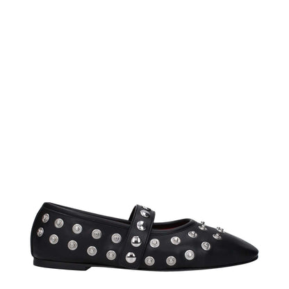 Stella McCartney Black Leather Ballet Flats