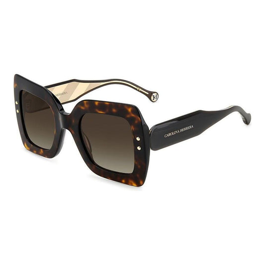 Carolina Herrera Brown Acetate Sunglasses