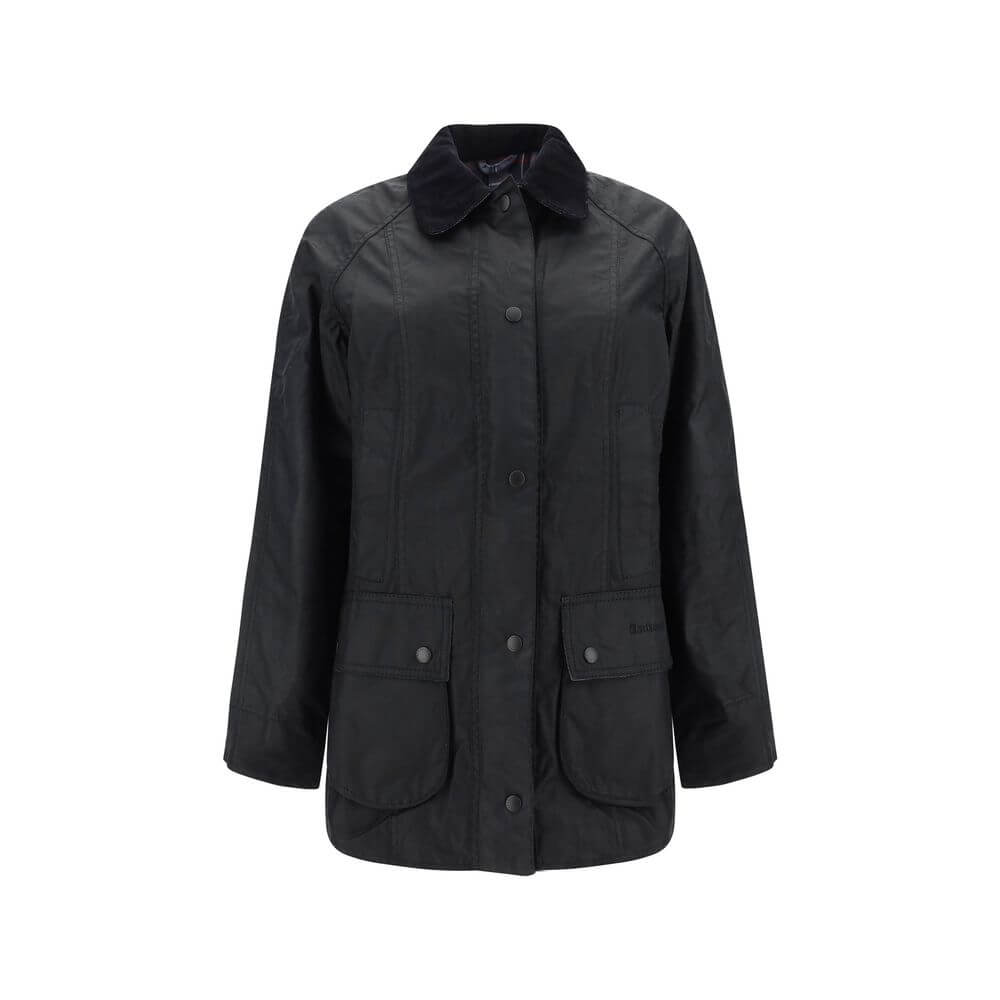 Barbour Black Cotton Coat