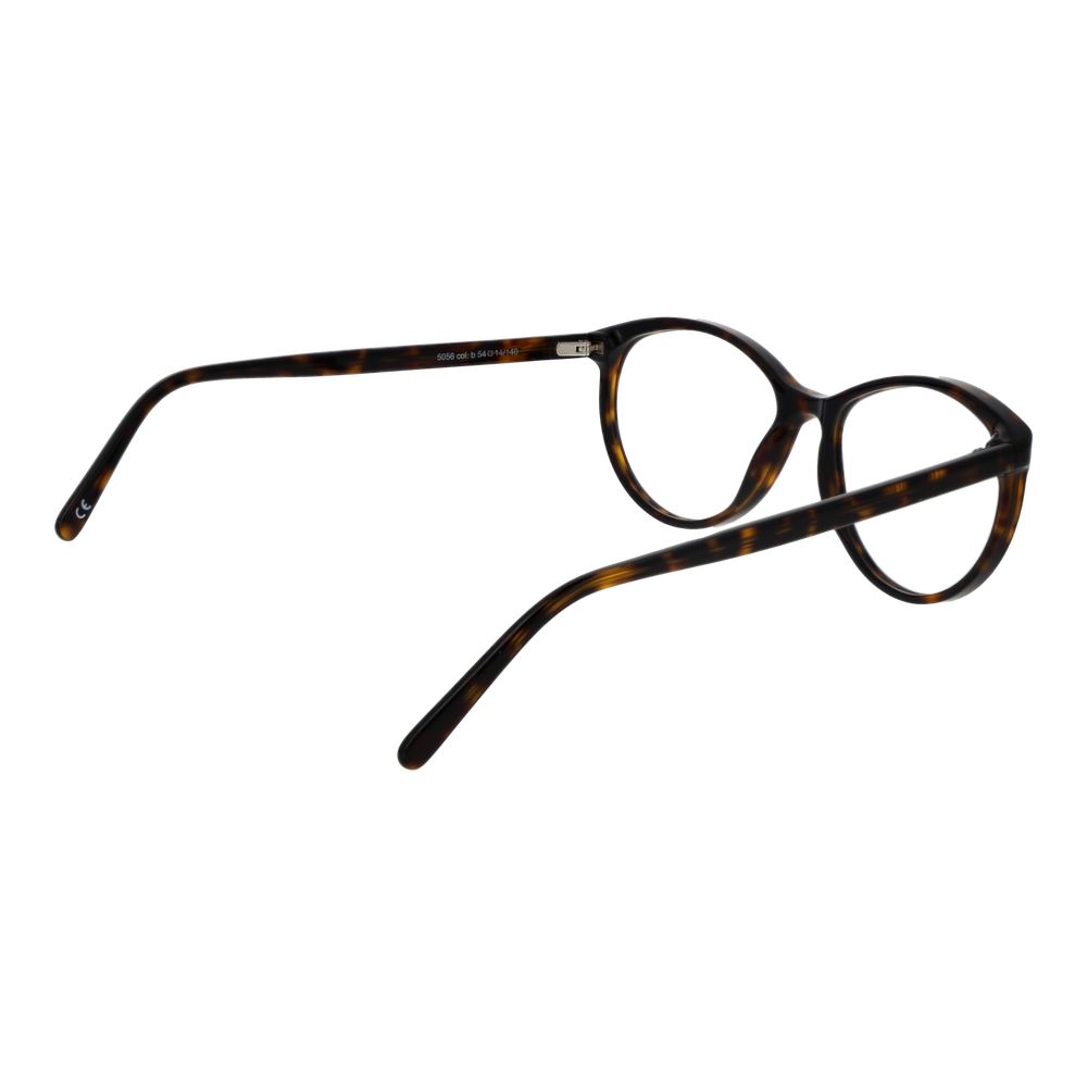 Andy Wolf Brown Unisex Glasses Frame made of acetate with full-rim oval style and demo lenses.