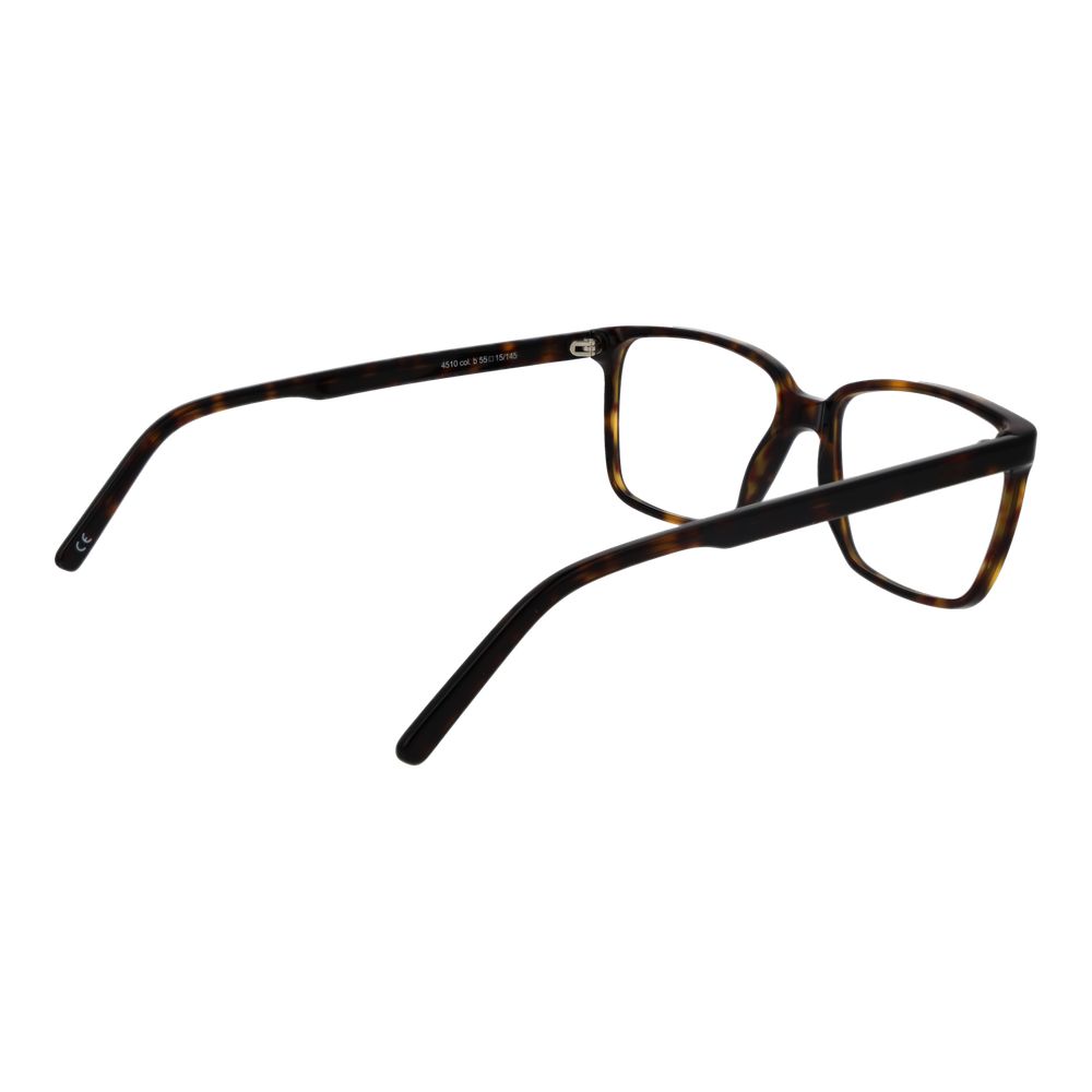 Andy Wolf Brown Unisex Glasses Frame in acetate with full-rim rectangle style and demo lenses, includes branded case, no extra protection.