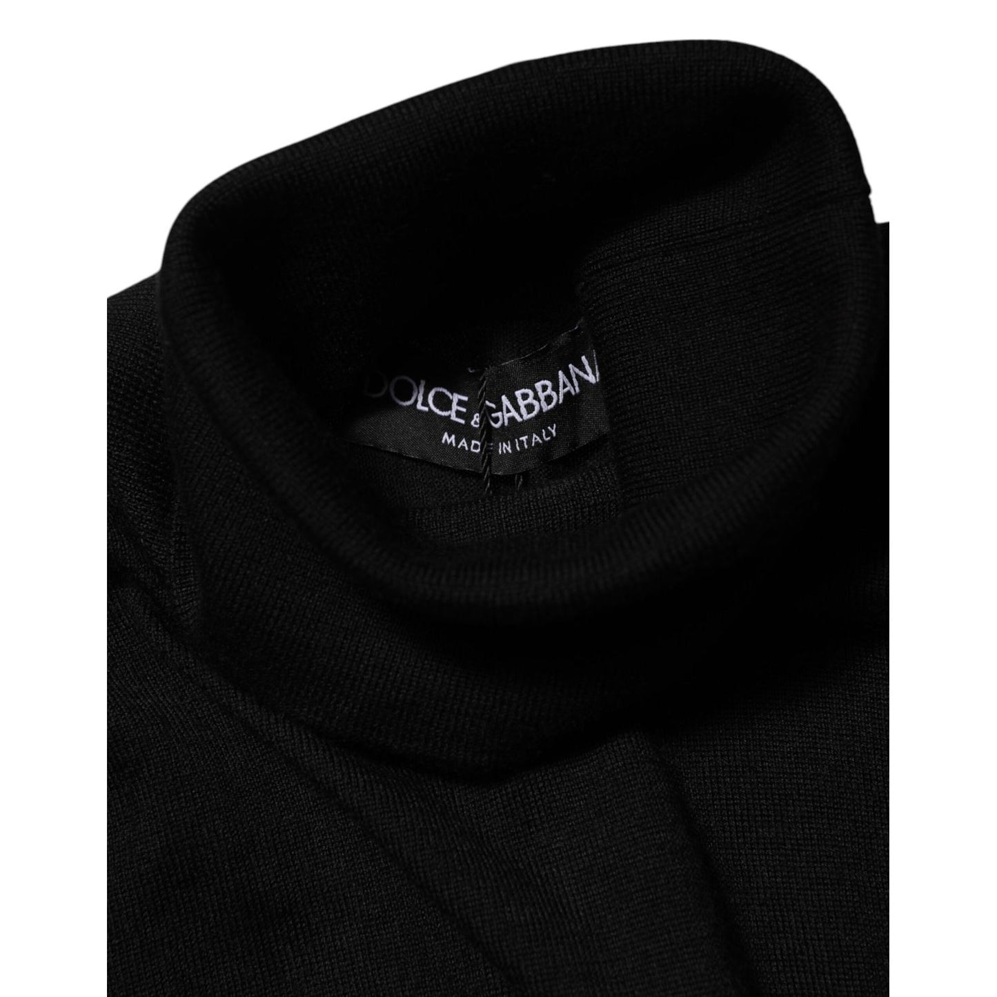Dolce & Gabbana Black Cashmere Turtleneck Pullover Sweater