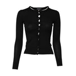 Dolce & Gabbana Black STAFF Round Neck Cardigan Sweater