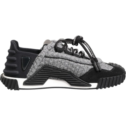 Dolce & Gabbana Black Gray NS1 Low Top Sneakers Shoes